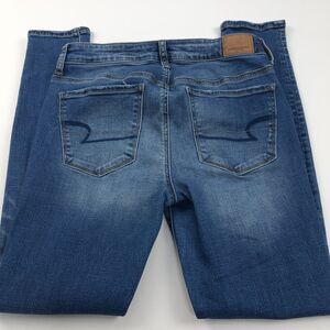 American Eagle 8 Hi Rise Jegging (Fits 28W 28.5L) Mid Rise Distressed Jeans MINT